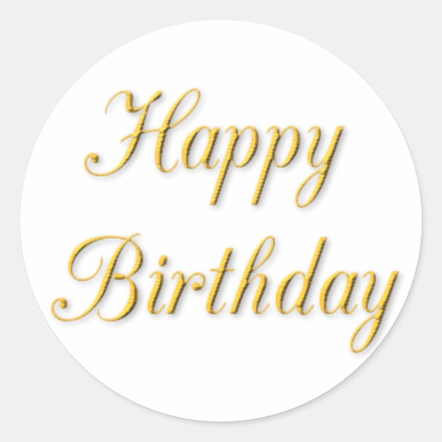 Sticker Rond Joyeux anniversaire (Devant)