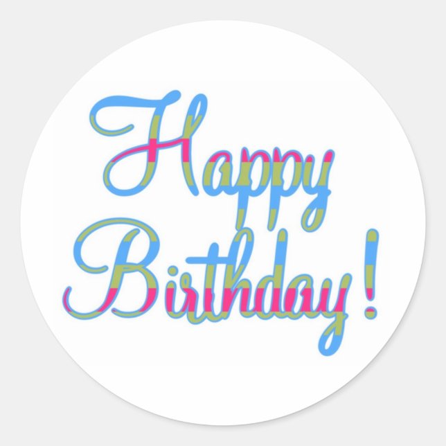 Sticker Rond Joyeux anniversaire ! ! (Devant)