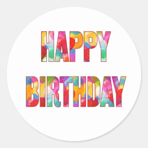 Sticker Rond Joyeux anniversaire