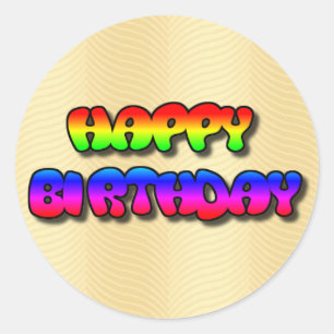 Sticker Rond Joyeux anniversaire