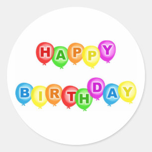Sticker Rond Joyeux anniversaire