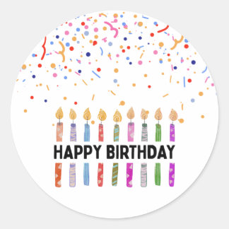 STICKER ROND JOYEUX ANNIVERSAIRE