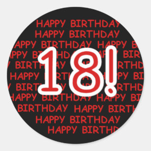 Sticker Rond Joyeux anniversaire 18