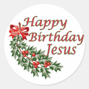 Sticker Rond Joyeux anniversaire Jésus