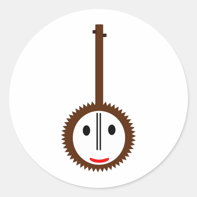Sticker Rond Joyeux Banjo (Devant)