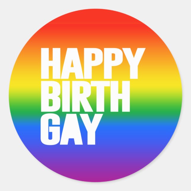Sticker Rond Joyeux Birthgay (Devant)