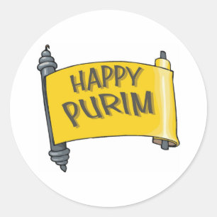 Sticker Rond Joyeux cadeaux Purim et Tee - shirts pour enfants 