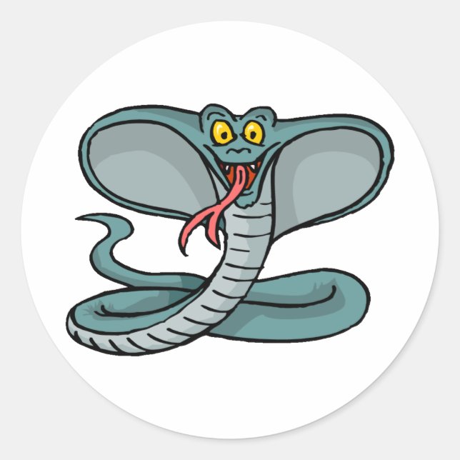 Sticker Rond Joyeux Cobra (Devant)