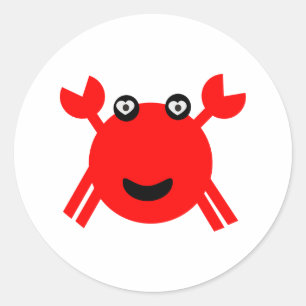 Sticker Rond Joyeux crabe 18