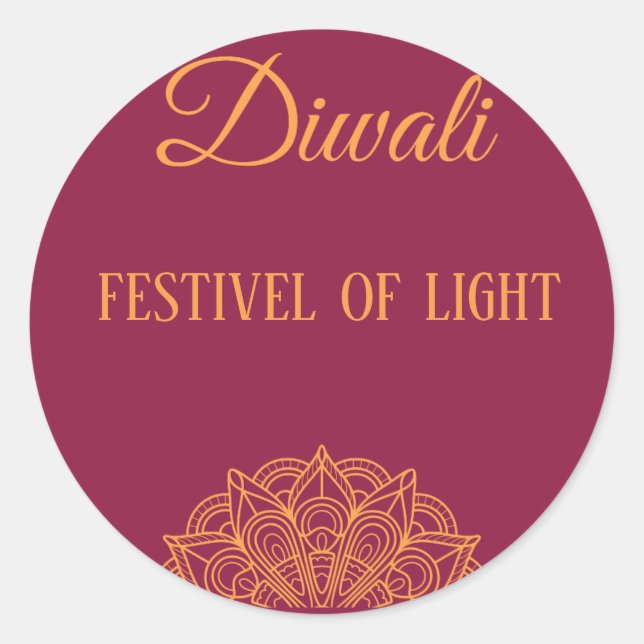 Sticker Rond Joyeux Diwali Party (Devant)