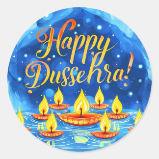 Sticker Rond Joyeux Dusshehra
