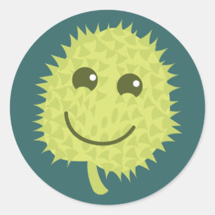 Sticker Rond Joyeux fruit durian