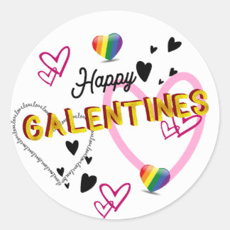 Sticker Rond Joyeux Galentines