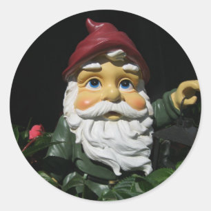 Sticker Rond Joyeux Garden Gnome
