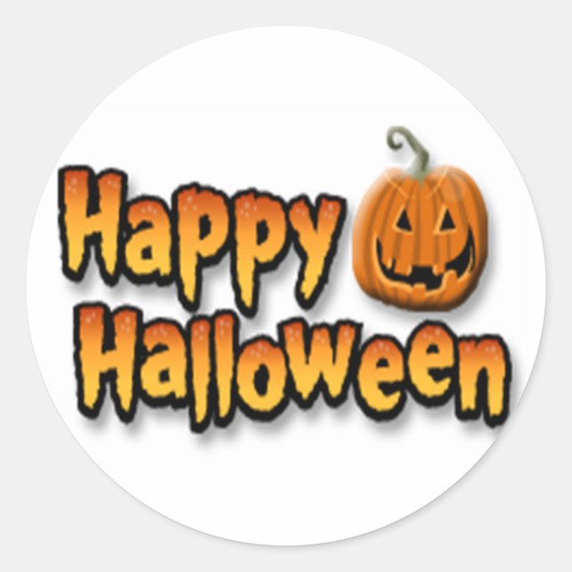 Sticker Rond Joyeux Halloween (Devant)