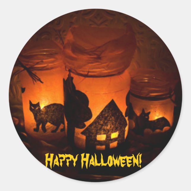 Sticker Rond Joyeux Halloween ! (Devant)