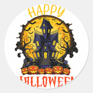 Sticker Rond Joyeux Halloween 
