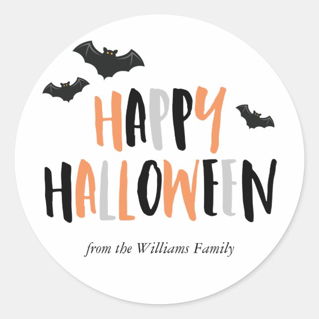 Sticker Rond Joyeux Halloween (Devant)