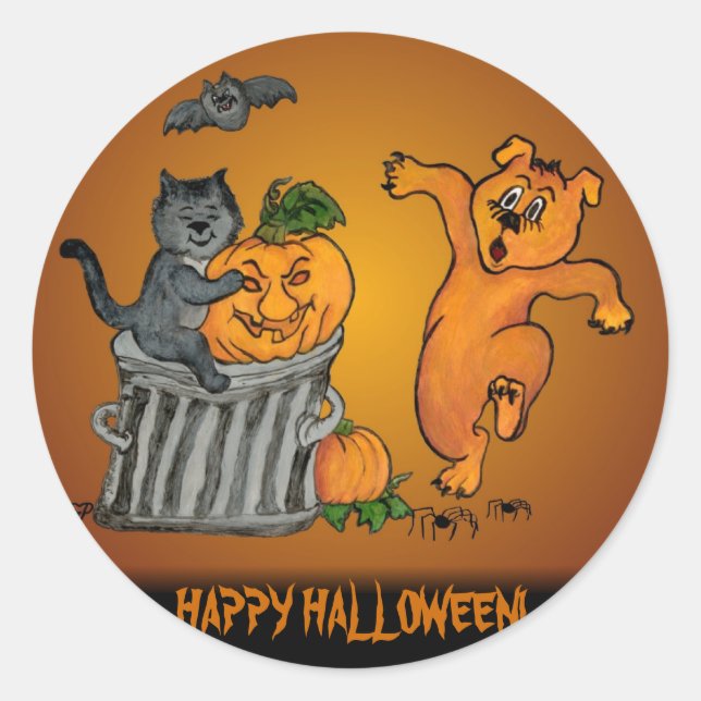 Sticker Rond Joyeux Halloween ! 5 (Devant)