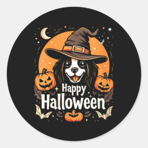 Sticker Rond Joyeux Halloween Chien pour Femmes