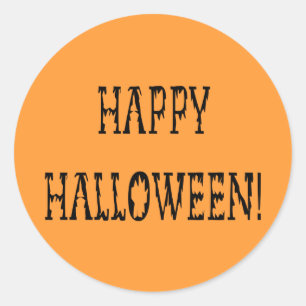 Sticker Rond Joyeux Halloween Deadworld Texte