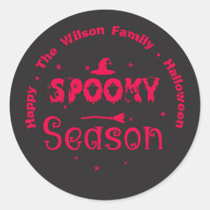 Sticker Rond Joyeux Halloween Saison effrayante