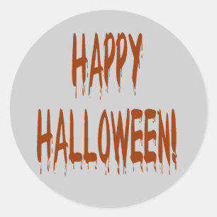 Sticker Rond Joyeux Halloween sanglant