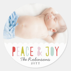 Sticker Rond Joyeux hiver