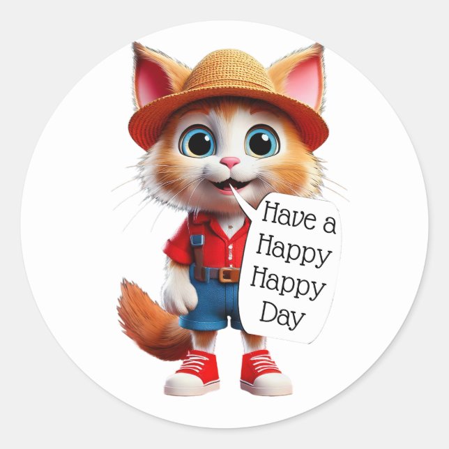 Sticker Rond Joyeux Jour (Devant)