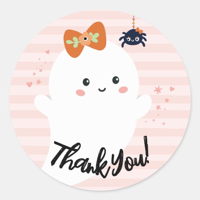 Sticker Rond Joyeux Jour de la BOO Halloween Anniversaire (Devant)