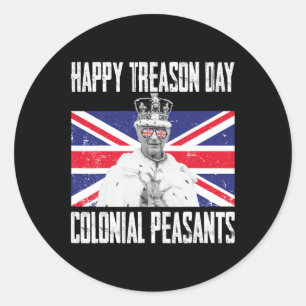 Sticker Rond Joyeux Jour de la Trahison Roi Charles Iii Anglais