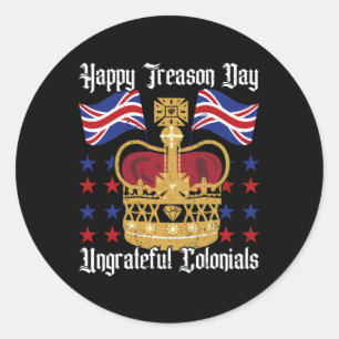 Sticker Rond Joyeux Jour de l'indépendance de la trahison 4 jui