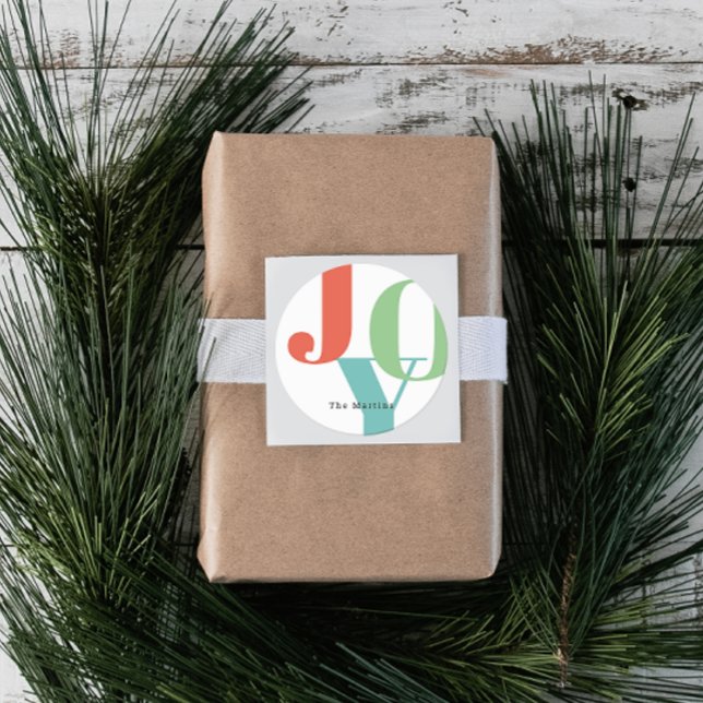Sticker Rond Joyeux Joyeux Joyeux Fête de Noël (Créateur téléchargé)