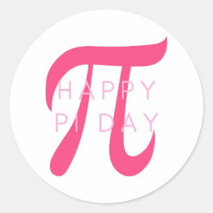 Sticker Rond Joyeux Mathématicien de la Journée Pi