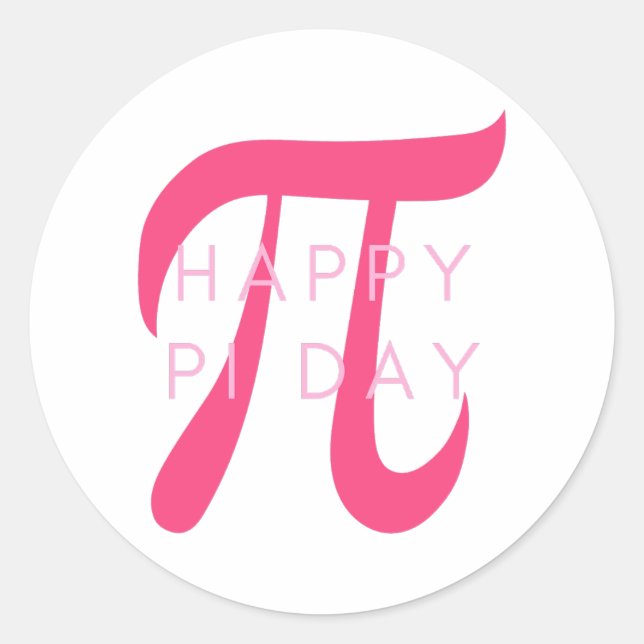 Sticker Rond Joyeux Mathématicien de la Journée Pi (Devant)