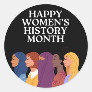 Sticker Rond Joyeux Mois de l'histoire des femmes