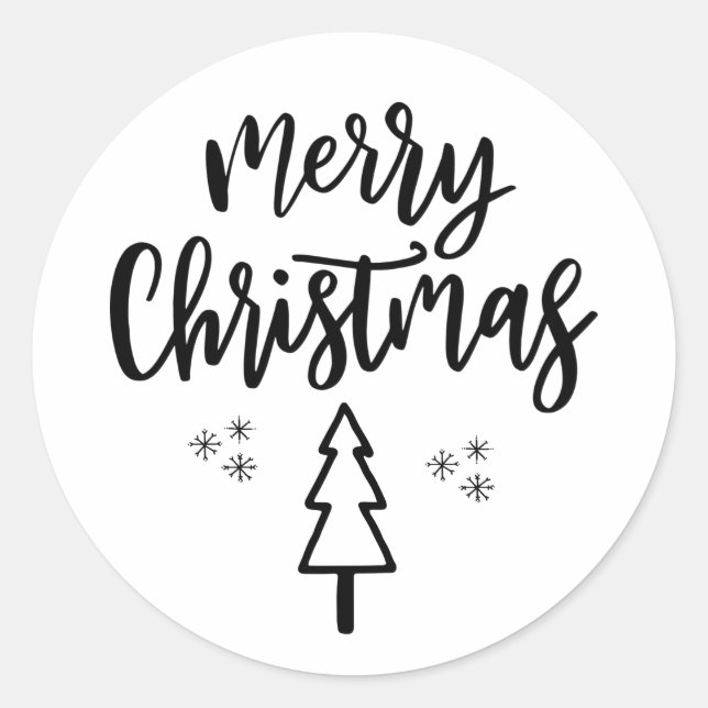 Sticker Rond Joyeux Noël (Devant)
