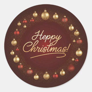 Sticker Rond Joyeux Noël