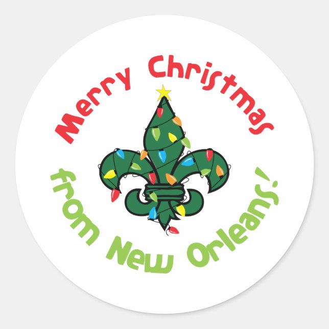 Sticker Rond Joyeux Noël (Devant)