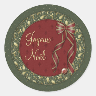 Sticker Rond Joyeux Noel