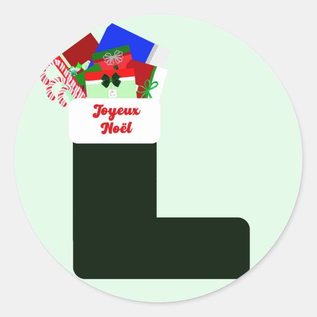 Sticker Rond Joyeux Noel (Devant)