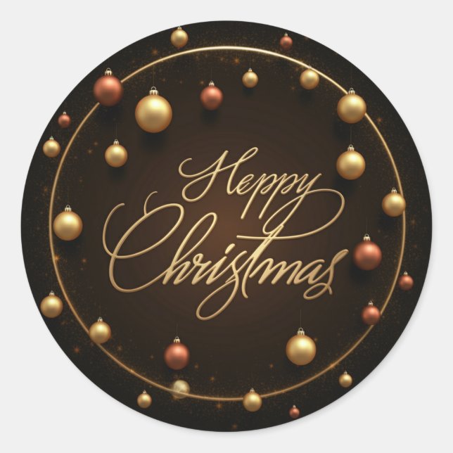 Sticker Rond Joyeux Noël (Devant)