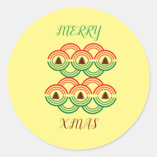 Sticker Rond Joyeux Noël