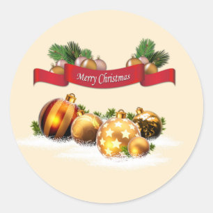 Sticker Rond Joyeux Noël