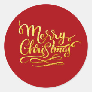 Sticker Rond Joyeux Noël