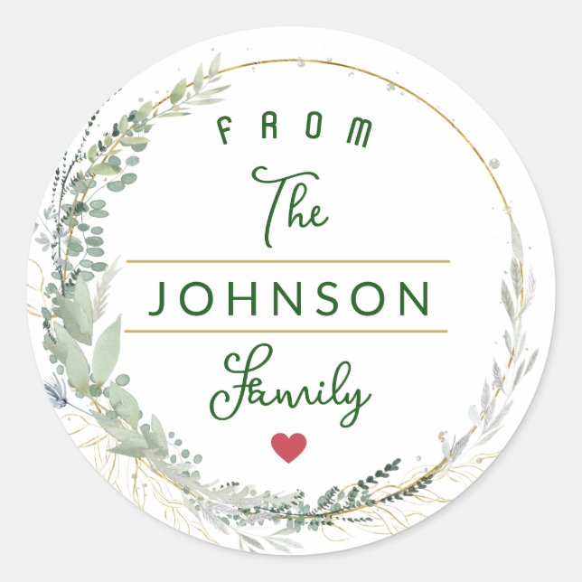 Sticker Rond Joyeux Noël (Devant)