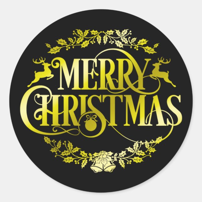 Sticker Rond Joyeux Noël (Devant)