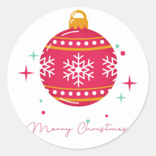 Sticker Rond Joyeux Noël