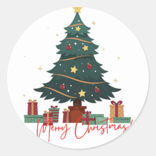 Sticker Rond Joyeux Noël