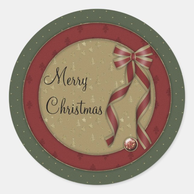Sticker Rond Joyeux Noël (Devant)